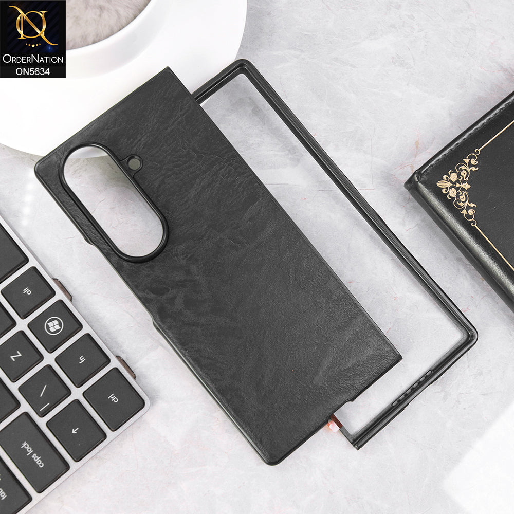 Samsung Galaxy Z Fold 7 Cover - Black - Luxury HQ Privacy Magnetic Matel Frame Dual Side Tempered Glass Case