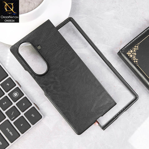 Samsung Galaxy Z Fold 7 Cover - Black - Luxury HQ Privacy Magnetic Matel Frame Dual Side Tempered Glass Case