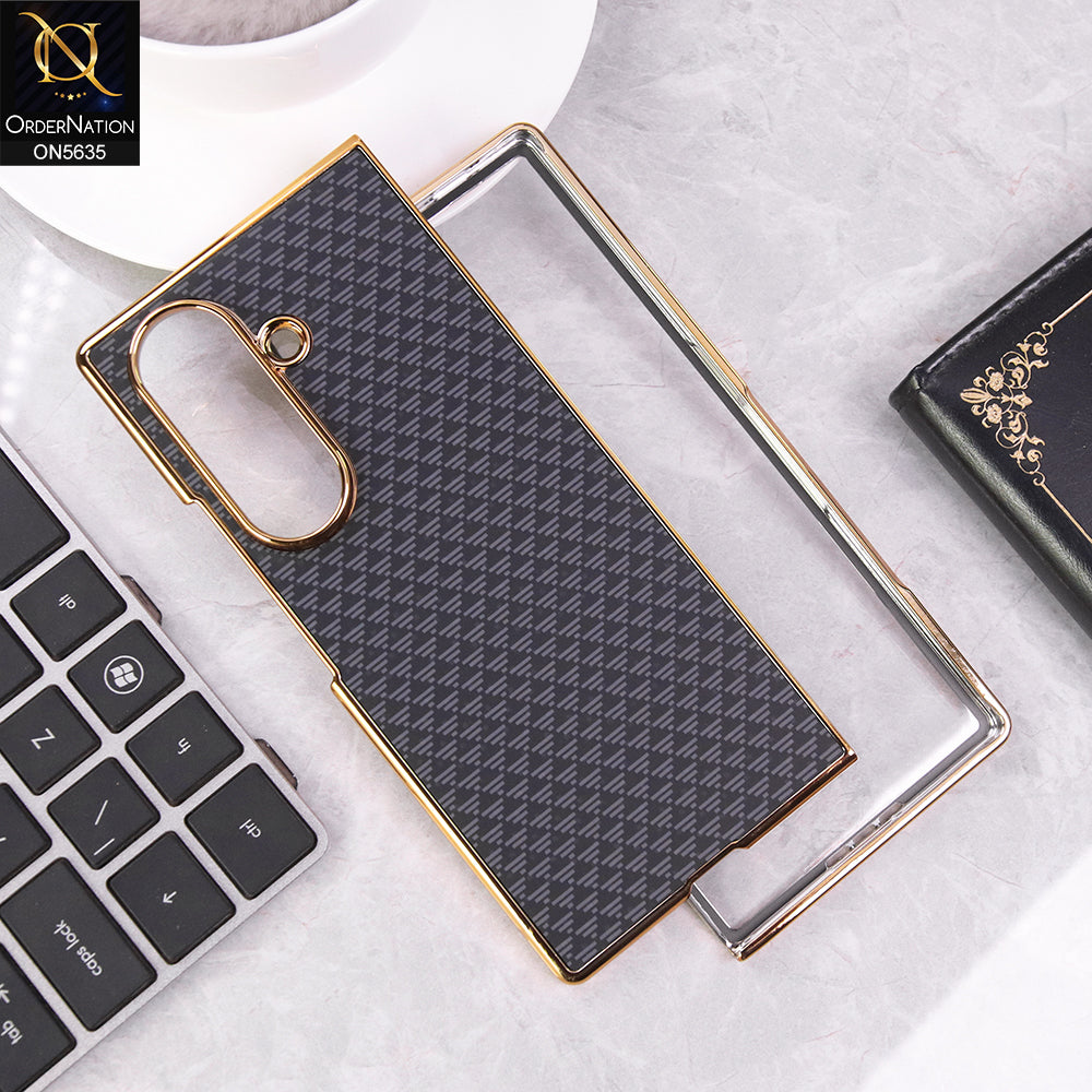 Samsung Galaxy Z Fold 7 Cover - Black - Luxury HQ Privacy Magnetic Matel Frame Dual Side Tempered Glass Case