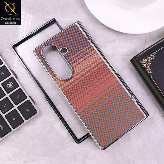 Samsung Galaxy Z Fold 7 Cover - Brown - Luxury HQ Privacy Magnetic Matel Frame Dual Side Tempered Glass Case