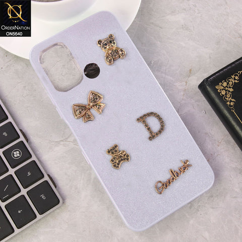 Oppo A53s Cover - Blue - New Trendy 3D Bow And Rhinestone Glitter Case