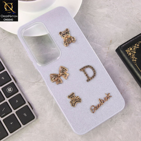 Infinix Hot 50 Pro Cover - Blue - New Trendy 3D Bow And Rhinestone Glitter Case