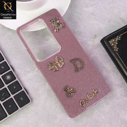 Infinix Hot 50 Pro Plus Cover - Purple - New Trendy 3D Bow And Rhinestone Glitter Case