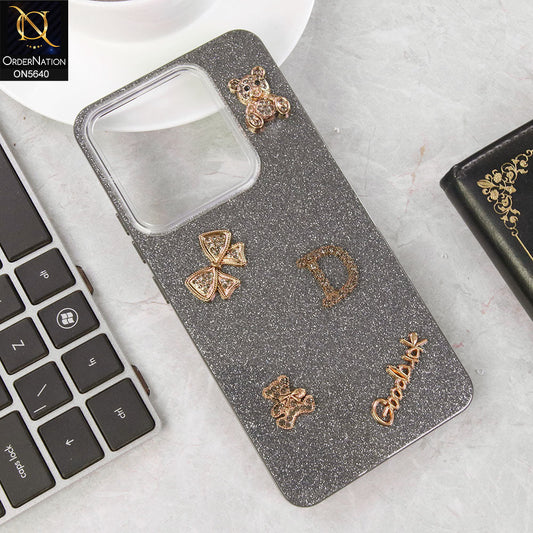 Xiaomi Redmi Note 14 4G Cover - Black - New Trendy 3D Bow And Rhinestone Glitter Case