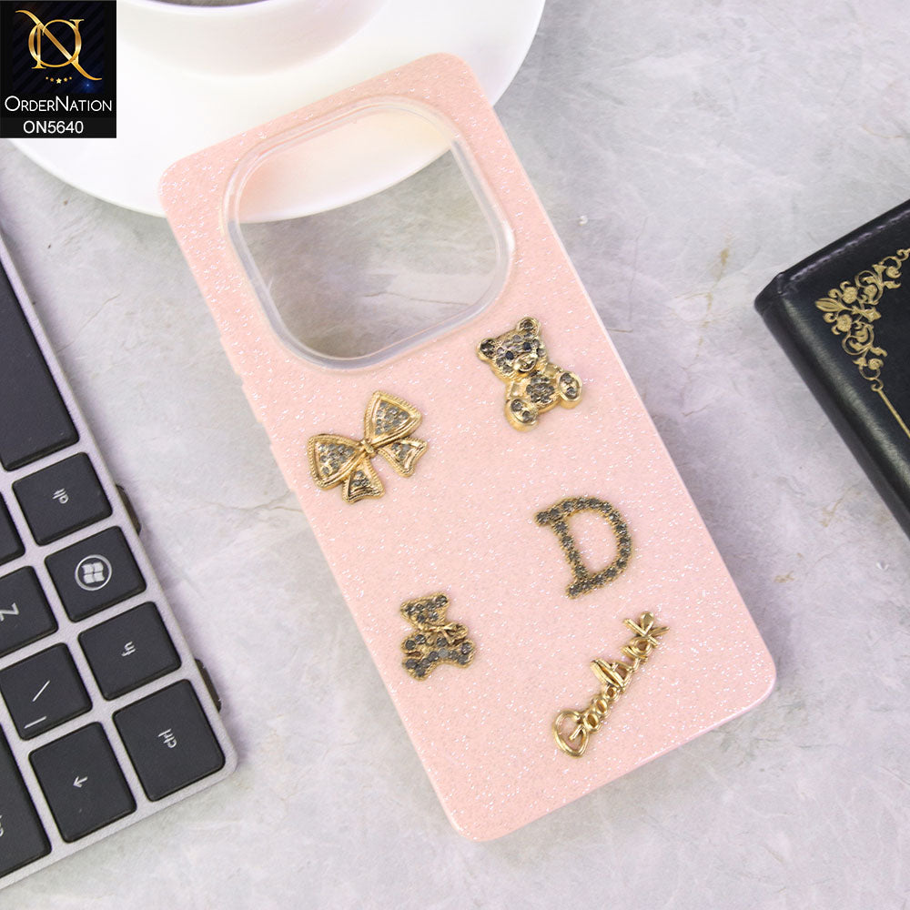 Xiaomi Redmi Note 14 Pro 4G Cover - Pink - New Trendy 3D Bow And Rhinestone Glitter Case