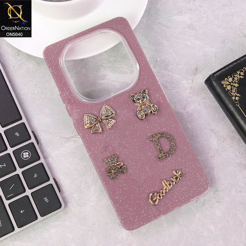 Xiaomi Redmi Note 14 Pro 4G Cover - Purple - New Trendy 3D Bow And Rhinestone Glitter Case
