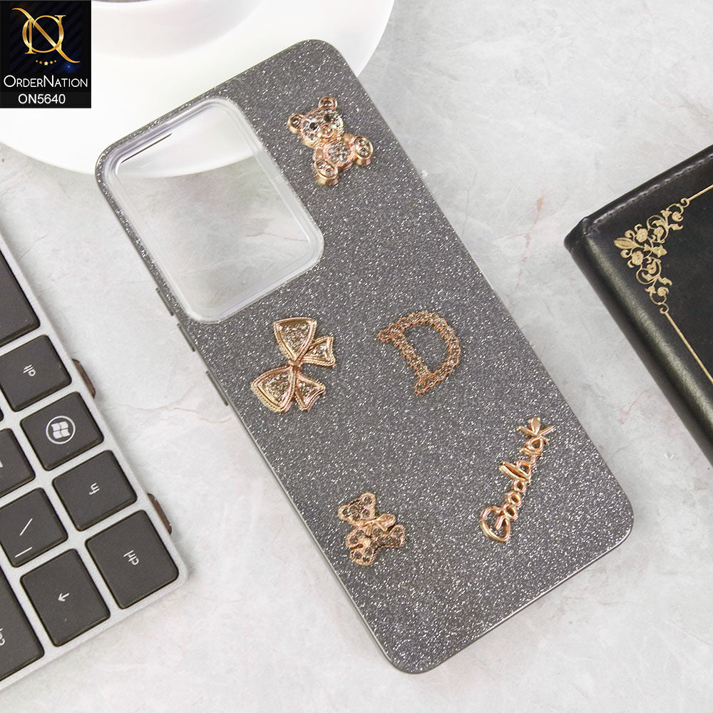 Oppo Reno 13F 5G Cover - Black - New Trendy 3D Bow And Rhinestone Glitter Case