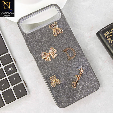 Infinix Smart 10 Plus Cover - Black - New Trendy 3D Bow And Rhinestone Glitter Case