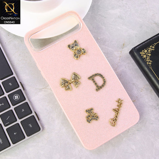 Infinix Smart 10 Plus Cover - Pink - New Trendy 3D Bow And Rhinestone Glitter Case