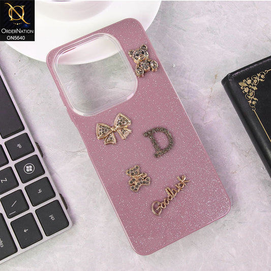 Infinix Hot 40i Cover - Purple - New Trendy 3D Bow And Rhinestone Glitter Case