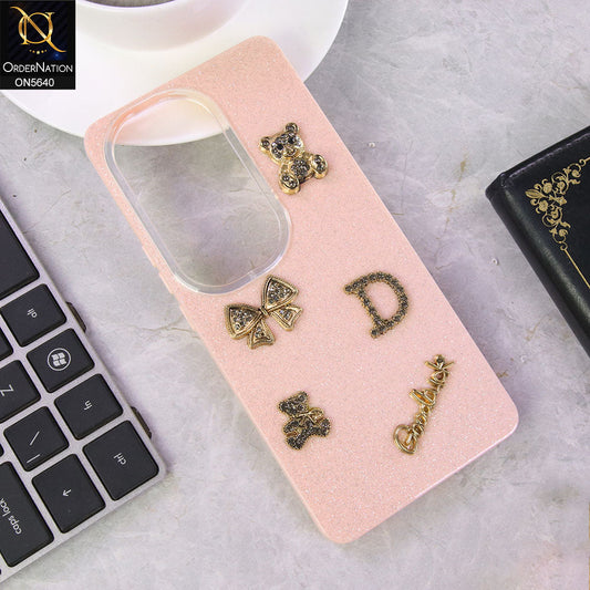 Vivo iQOO Z9s Cover - Pink - New Trendy 3D Bow And Rhinestone Glitter Case