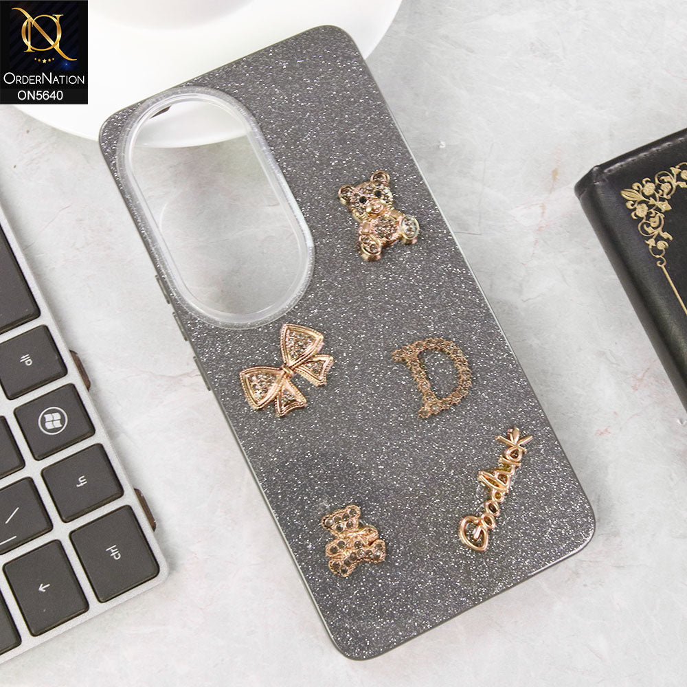 Vivo V50 Cover - Black - New Trendy 3D Bow And Rhinestone Glitter Case