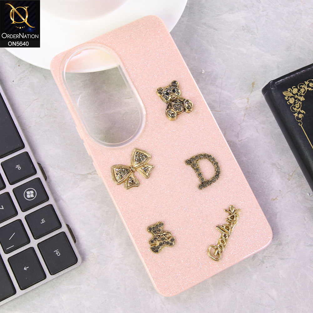 Vivo V50 Cover - Pink - New Trendy 3D Bow And Rhinestone Glitter Case