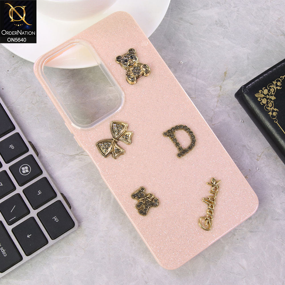 Vivo Y04 Cover - Pink - New Trendy 3D Bow And Rhinestone Glitter Case