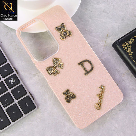 Vivo Y04 Cover - Pink - New Trendy 3D Bow And Rhinestone Glitter Case