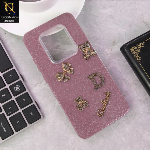 Vivo S1 Pro Cover - Purple - New Trendy 3D Bow And Rhinestone Glitter Case