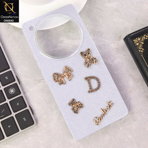 Infinix Zero 40 4G Cover - Blue - New Trendy 3D Bow And Rhinestone Glitter Case