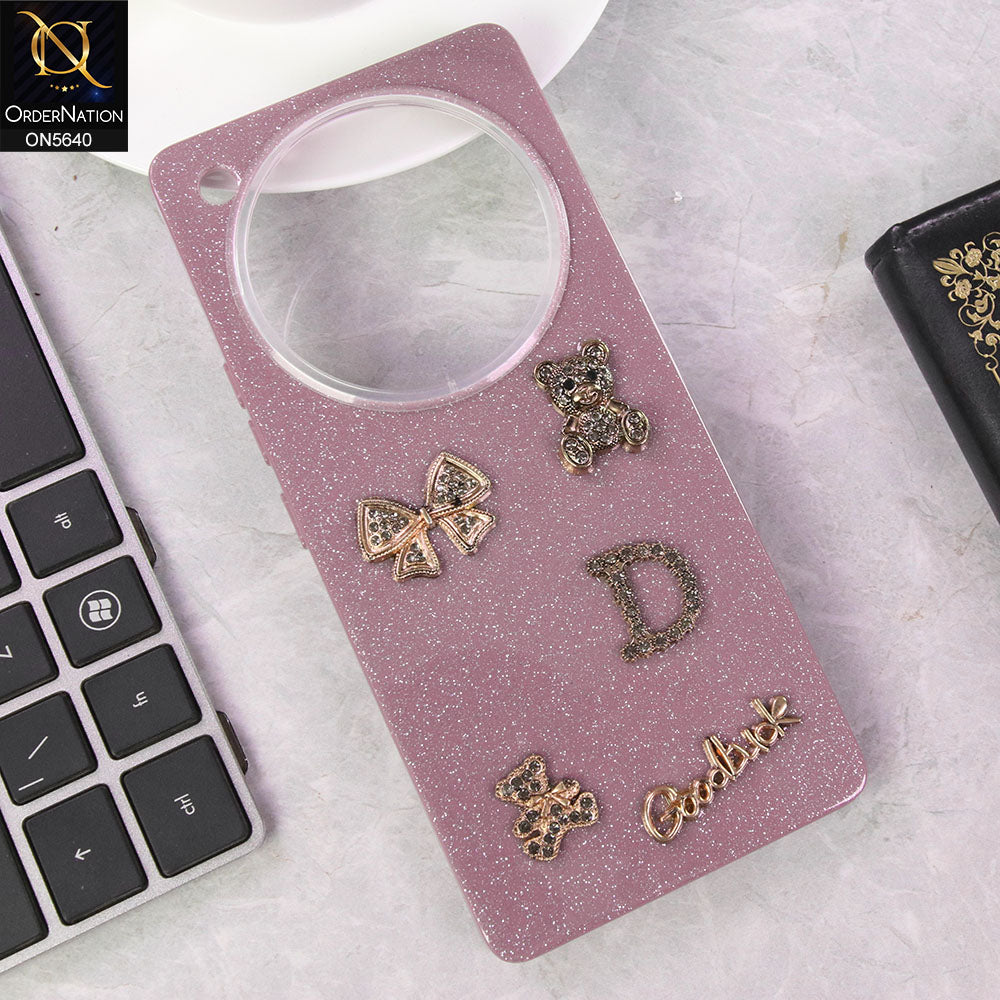 Infinix Zero 40 4G Cover - Purple - New Trendy 3D Bow And Rhinestone Glitter Case