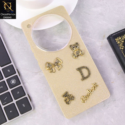 Infinix Zero 40 4G Cover - Brown - New Trendy 3D Bow And Rhinestone Glitter Case