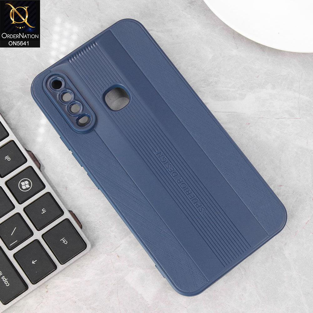 Vivo Y12 Cover - Blue -New Tpu Soft Sillica gel Case