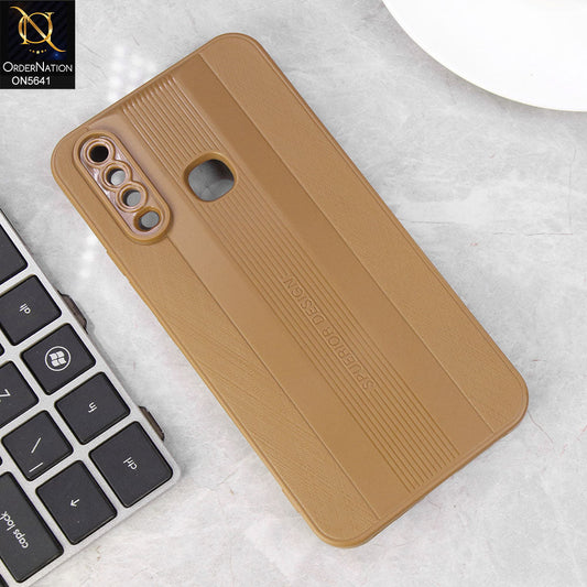 Vivo Y17 Cover - Brown -New Tpu Soft Sillica gel Case