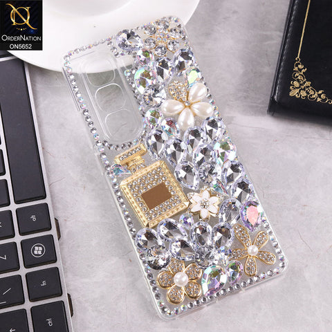 Infinix Hot 50 Pro Plus Cover - Design1 -  New Luxurious 3D Bling RhineStone Case