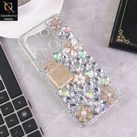 Infinix Note 30 Cover - Design1 -  New Luxurious 3D Bling RhineStone Case