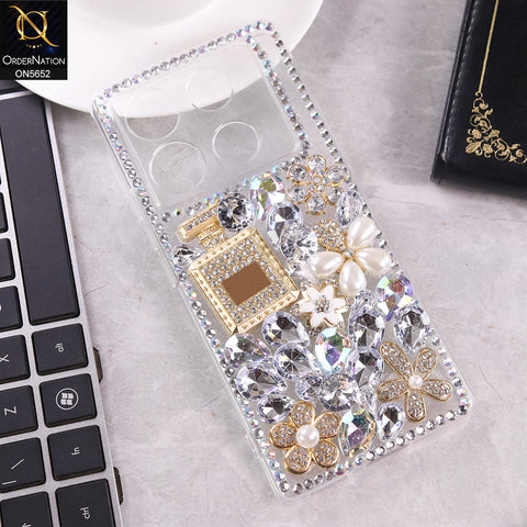 Infinix Note 40 Pro Plus Cover - Design1 -  New Luxurious 3D Bling RhineStone Case