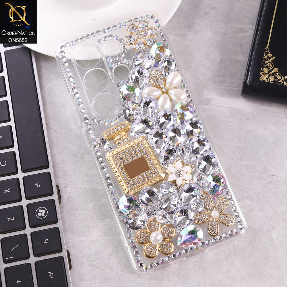 itel S25 Ultra Cover - Design1 -  New Luxurious 3D Bling RhineStone Case