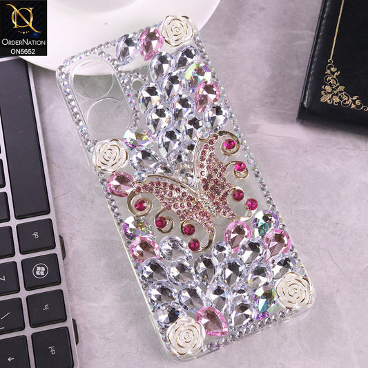 Realme Note 60 Cover - Design3 -  New Luxurious 3D Bling RhineStone Case