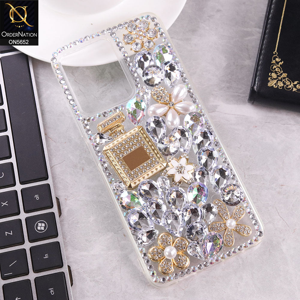 Xiaomi Redmi Note 12 4G Cover - Design1 -  New Luxurious 3D Bling RhineStone Case
