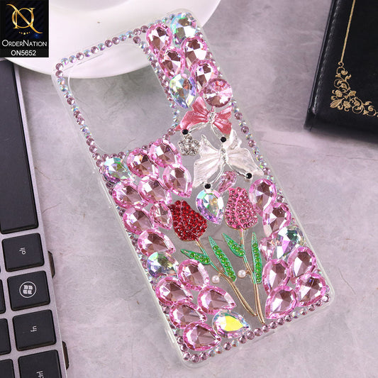 Xiaomi Redmi Note 13 Pro 4G Cover - Design4 -  New Luxurious 3D Bling RhineStone Case