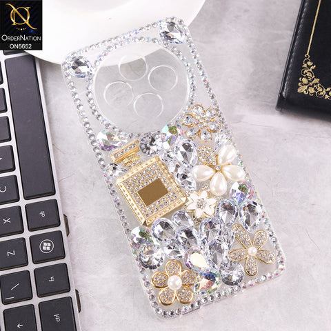 Oppo Reno 12F Cover - Design1 -  New Luxurious 3D Bling RhineStone Case