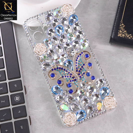 Samsung Galaxy F07 Cover - Design2 -  New Luxurious 3D Bling RhineStone Case