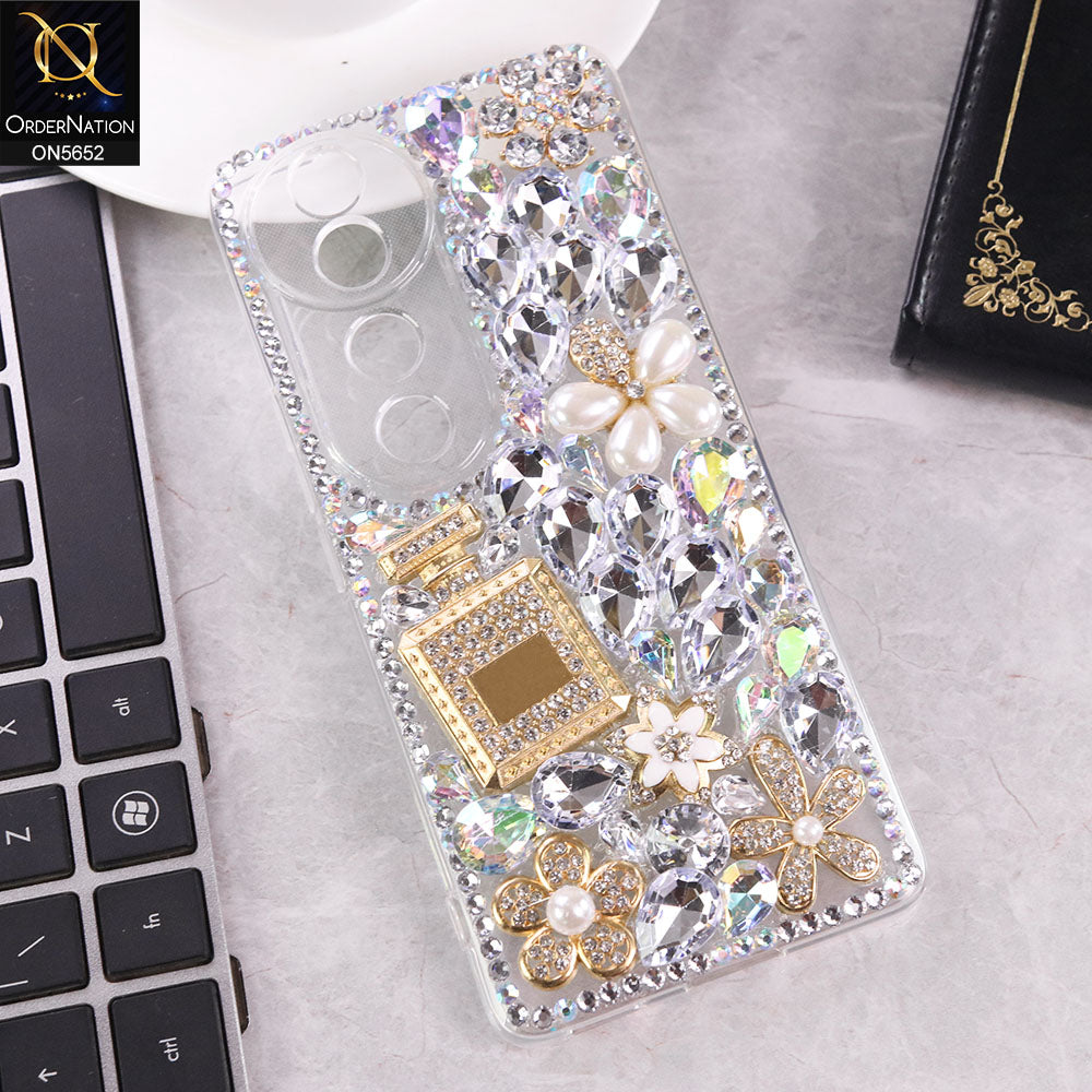 Vivo S19 Cover - Design1 -  New Luxurious 3D Bling RhineStone Case