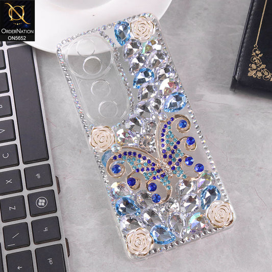 Vivo V40 Cover - Design2 -  New Luxurious 3D Bling RhineStone Case