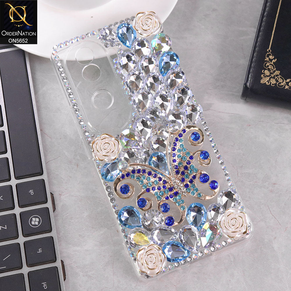 Vivo iQOO Z9s Cover - Design2 -  New Luxurious 3D Bling RhineStone Case