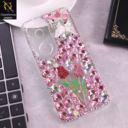 Vivo V50 Cover - Design4 -  New Luxurious 3D Bling RhineStone Case