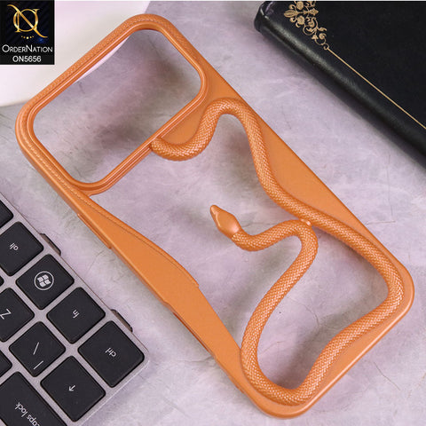 iPhone 17 Pro Max Cover - Orange-  New Trendy 3D Animal Soft Case