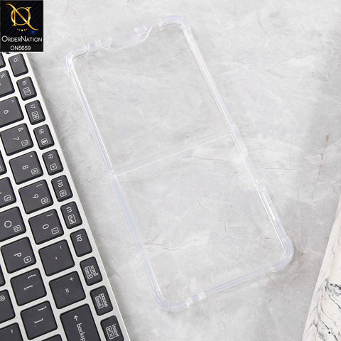 Samsung Galaxy Z Flip 7 Cover - Clear - New Slim AirBag Back Screen Glass Protector Case Designed By GKK