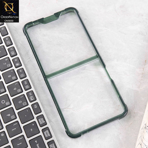 Samsung Galaxy Z Flip 7 Cover - Green - New Slim AirBag Back Screen Glass Protector Case Designed By GKK