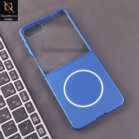 Samsung Galaxy Z Flip 7 Cover - Blue - New Premium Ultra Thin Pc WIth Contrast Color And Built-in MagSafe Designed By GKK
