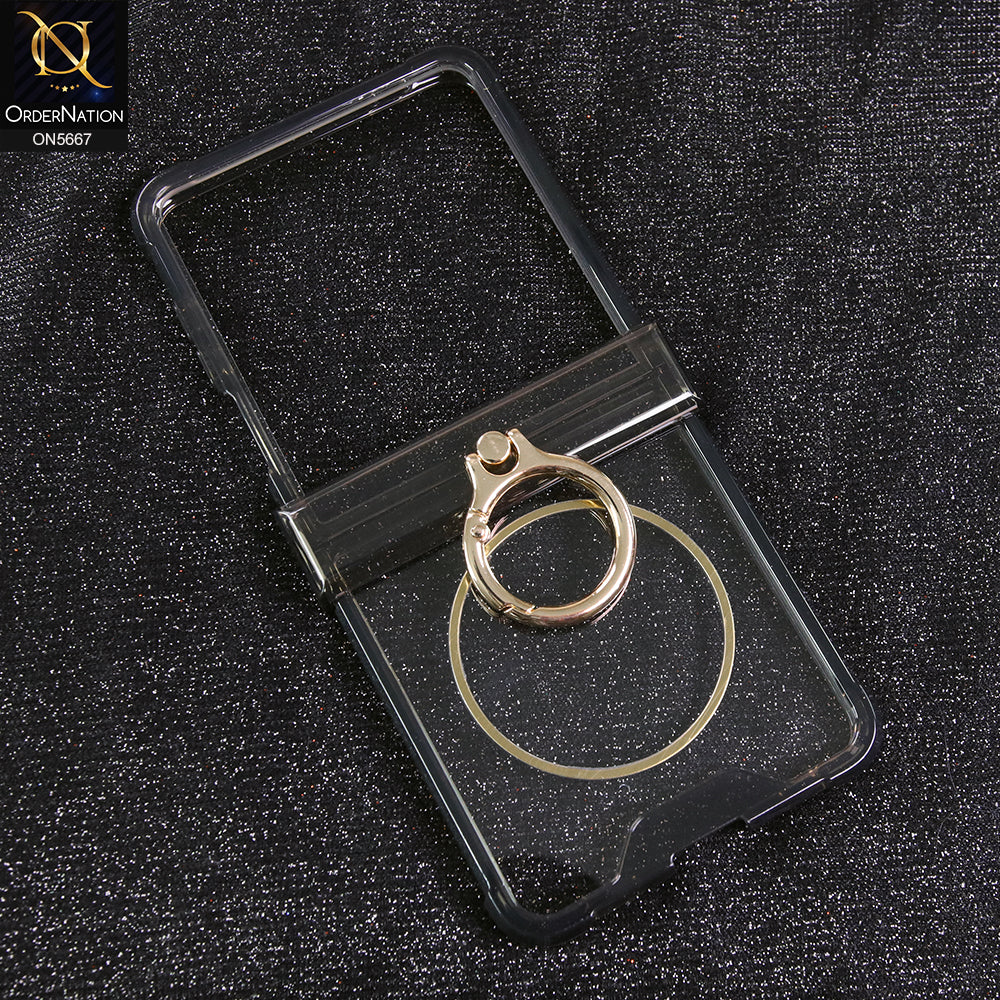 Samsung Galaxy Z Flip 7 Cover - Black - New Premium Quality TPU AirBag With Ring And MagSafe Designed By GKK