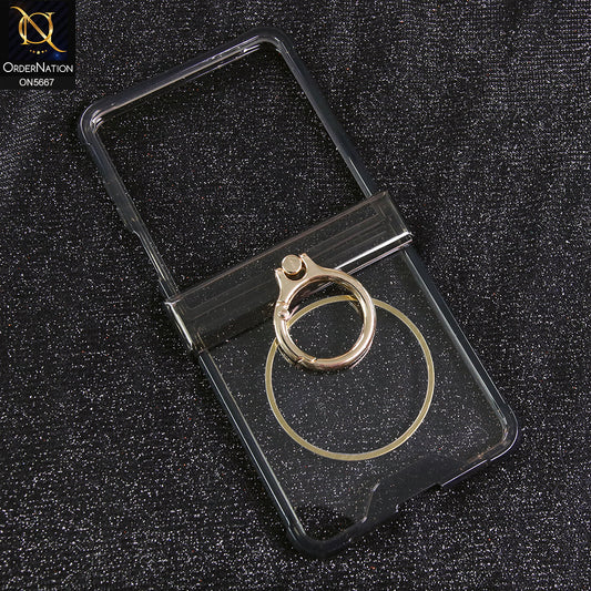 Samsung Galaxy Z Flip 7 Cover - Black - New Premium Quality TPU AirBag With Ring And MagSafe Designed By GKK
