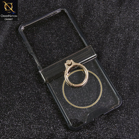 Samsung Galaxy Z Flip 7 Cover - Black - New Premium Quality TPU AirBag With Ring And MagSafe Designed By GKK