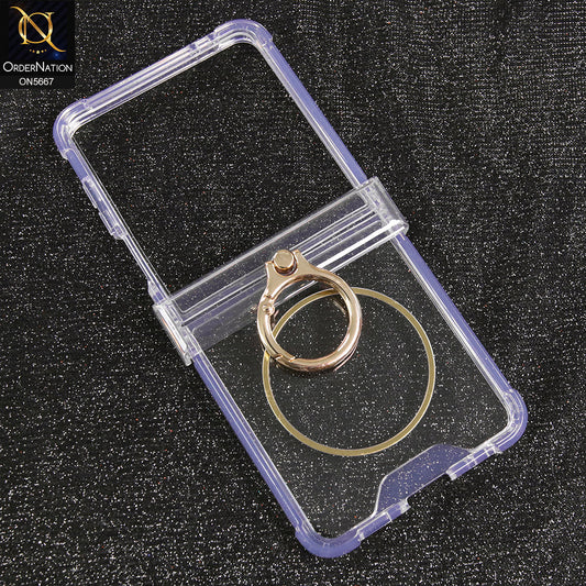 Samsung Galaxy Z Flip 7 Cover - Purple - New Premium Quality TPU AirBag With Ring And MagSafe Designed By GKK