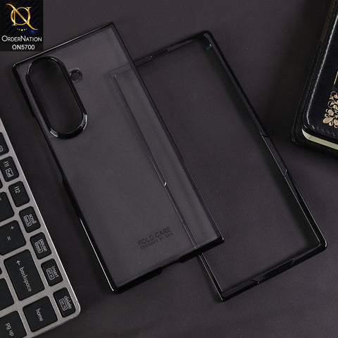 Samsung Galaxy Z Fold 7 Cover - Black - New Premium Quality Pc Shell Case With Sepaarte Tempered Film Designed By GKK