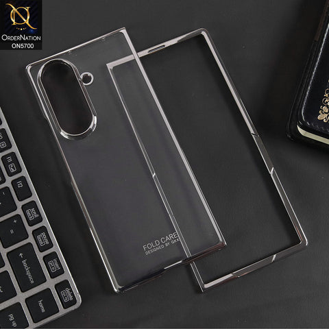 Samsung Galaxy Z Fold 7 Cover - Silver - New Premium Quality Pc Shell Case With Sepaarte Tempered Film Designed By GKK