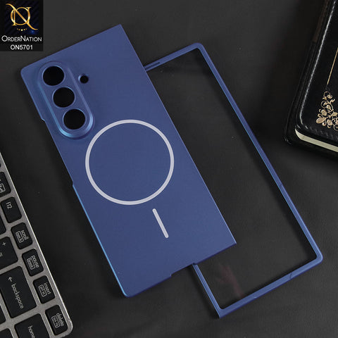 Samsung Galaxy Z Fold 7 Cover - Blue - New Premium Quality Pc Shell Case With Sepaarte Tempered Film Designed By GKK