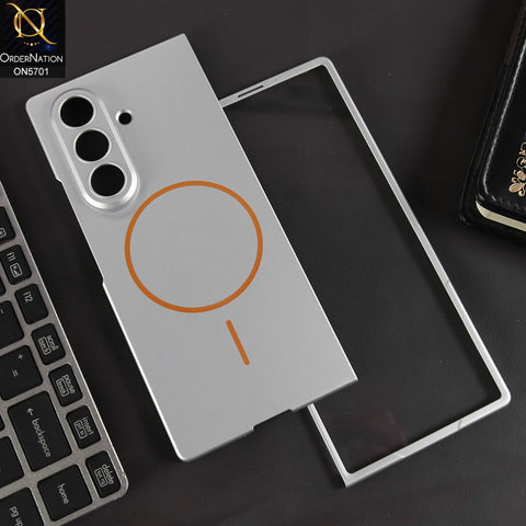 Samsung Galaxy Z Fold 7 Cover - Silver - New Premium Quality Pc Shell Case With Sepaarte Tempered Film Designed By GKK